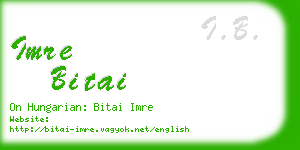 imre bitai business card